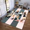 K-pop girl group member printed flannel non-slip rug, suitable for rooms, living rooms, home decor, gifts