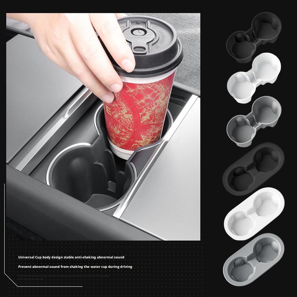 Cup Holder for Tesla Model Y Juniper 2025 Center Console Storage Box Non-slip Insert Cup Holder Car Interior Accessories