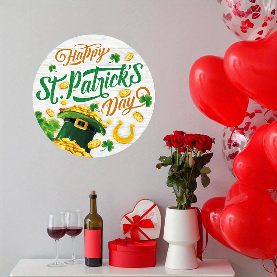 2D Плоская 20 см шляпа на день святого Патрика, деревянная настенная подвеска, декор - автомобильный воздушный шар, универсальный праздничный деревянный кулон, украшение для дома, приветственный знак для вечеринки