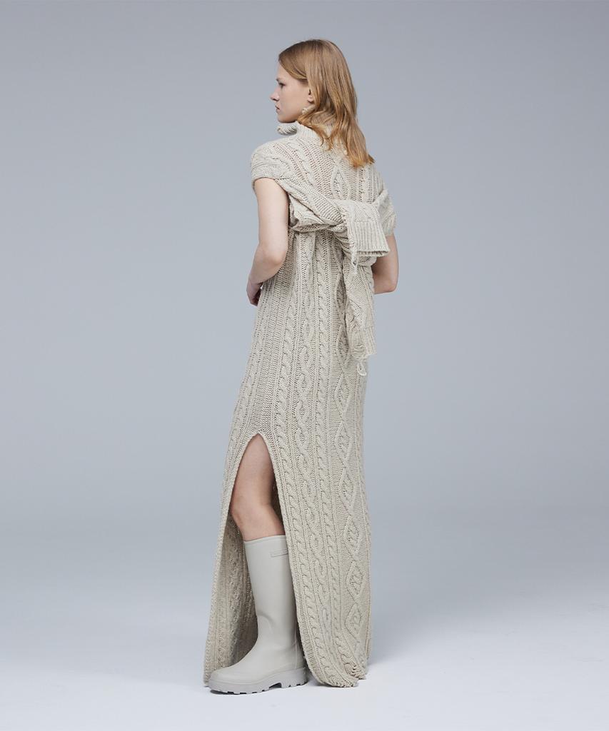Meuameu Cable Destroyed Knit Dress