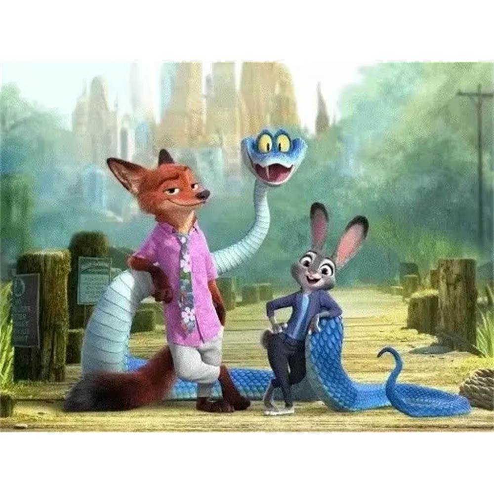 Disney Зверополис Джуди Ник 5D Алмазная Живопись Полностью с Алмазами Сделай Сам Ручная Алмазная Живопись Мультяшный Декоративный Набор для Живописи