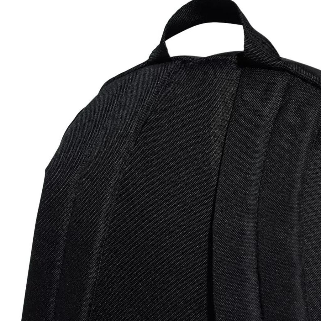 Adidas Classic Horizontal Three Stripes Zipper Closure Recycled Polyester Backpack Unisex Backpack Black IZ1895