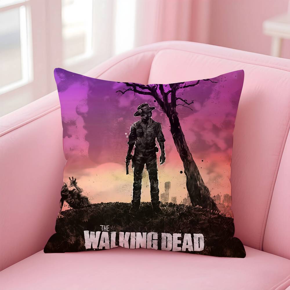 Наволочка The W-walking dead Уютная Подушка для диван-кровати Шёлковая элегантная Невидимая молния Индивидуальная Декоративная наволочка