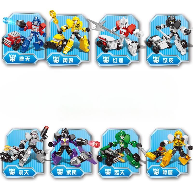 Детский деформационный строительный блок игрушка головоломка сборка миниатюрный робот интеллект изменение Waralliance Кинг-Конг миниатюрный мальчик