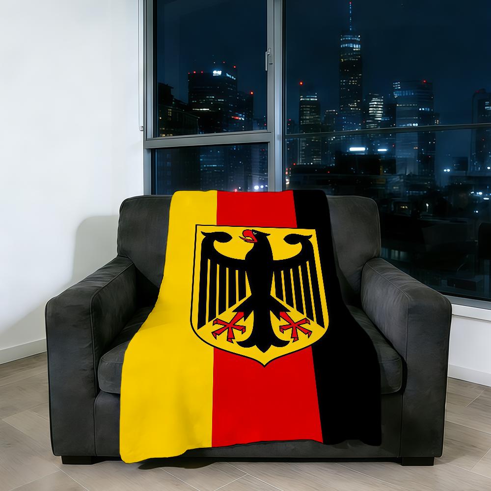 Blanket Super Warm G-Germany-ES Comfortable Plush Cool Throw Blanket Child Home Flag Sofa Bedroom Gift
