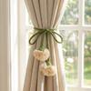 Adjustable Flowers Curtain Straps Decorative Carnation Curtain Tie Rope Curtain Buckle  Bedroom