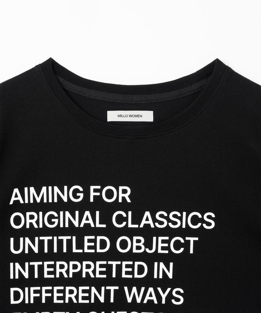 MILLO WOMEN Lettering Archive T-Shirt [Black]