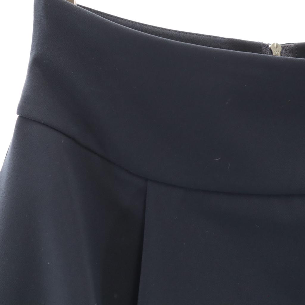 FOXEY NEW YORK Made In Japan Midi Length Wrap Skirt 40 Dark Blue Women Used