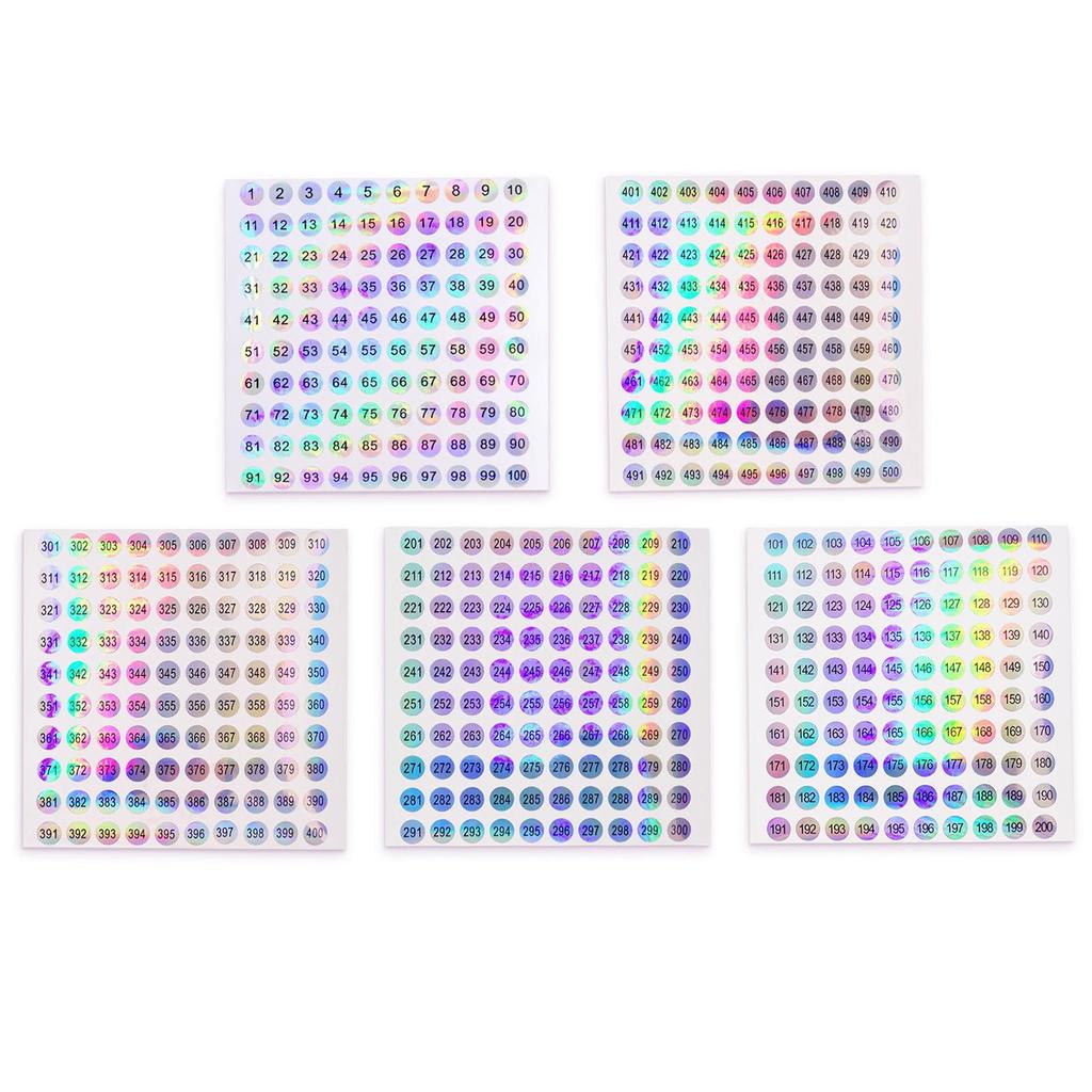 1-500 лазерная наклейка с номером для лака для ногтей, цветные наклейки, инструменты, цифры, советы для маникюра, сделай сам, T6I4
