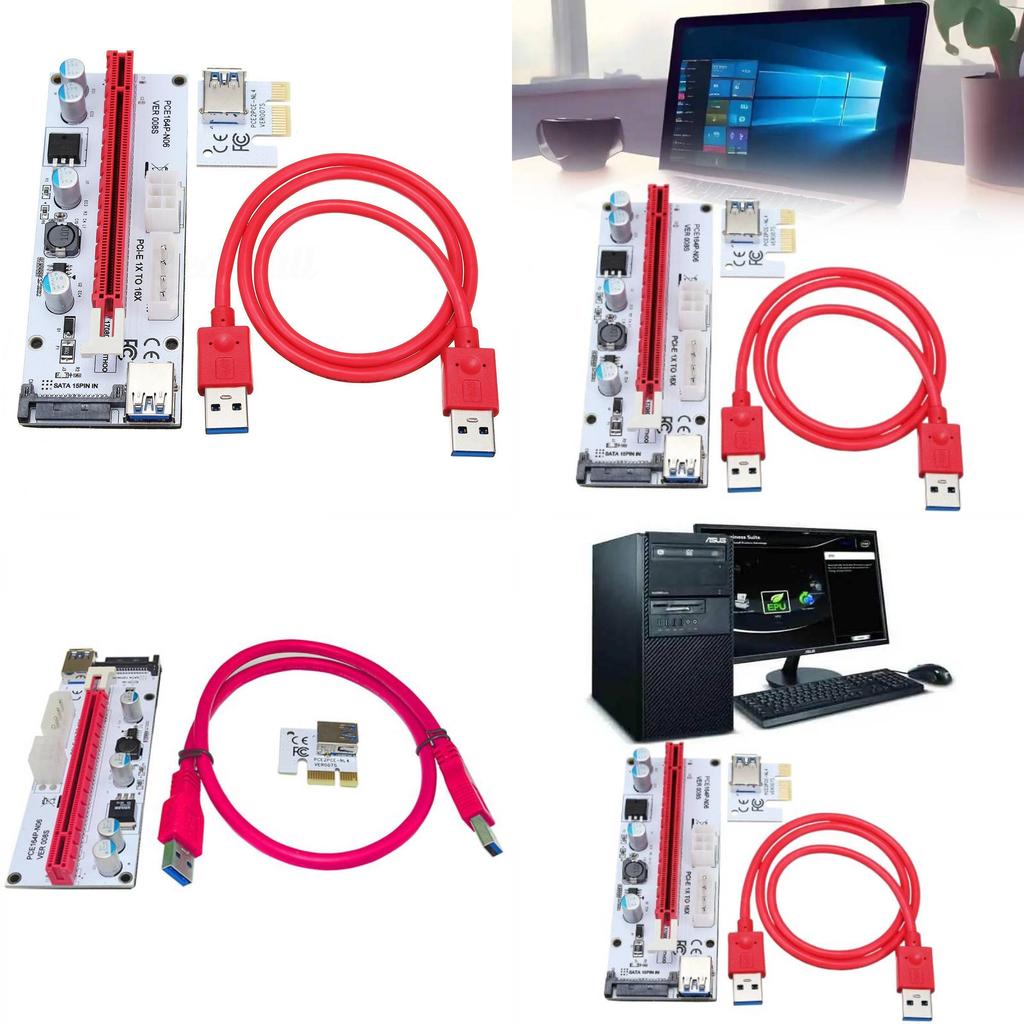Pcie Pci-e Express 1x To 16x Удлинитель Райзер Карта Адаптер Btc Eth