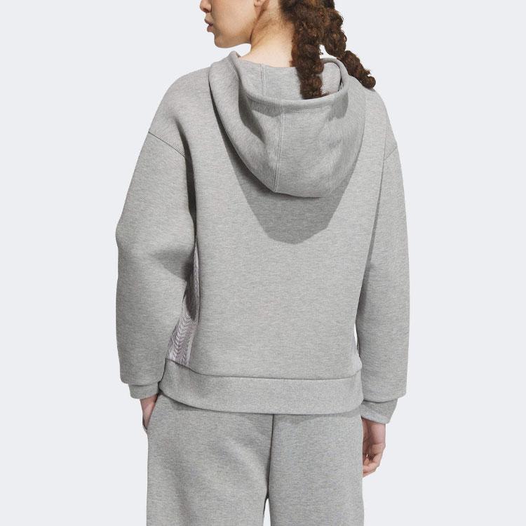 adidas Толстовка с капюшоном Lounge с логотипом Letter Женская толстовка серая IP0754
