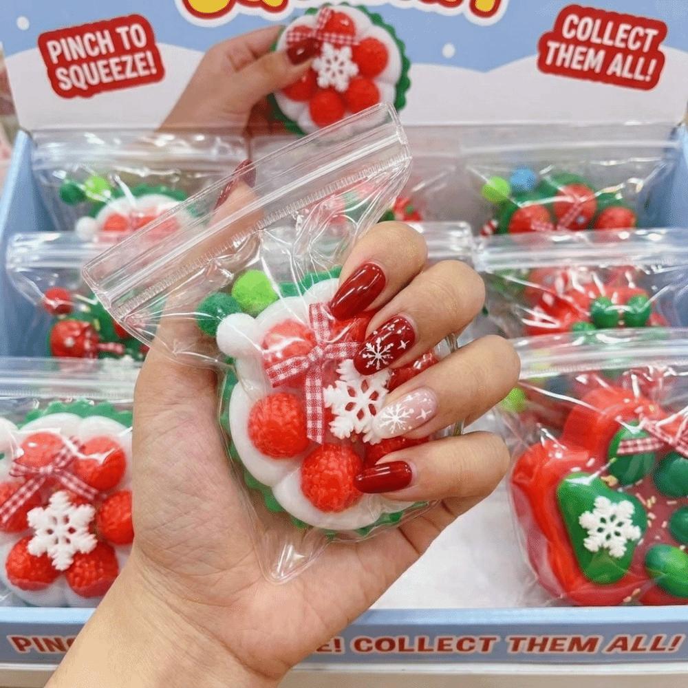 Soft TPR Christmas Squeeze Toys Silicone Squishy Toys Non-Toxic Fidget Toys Daily Use