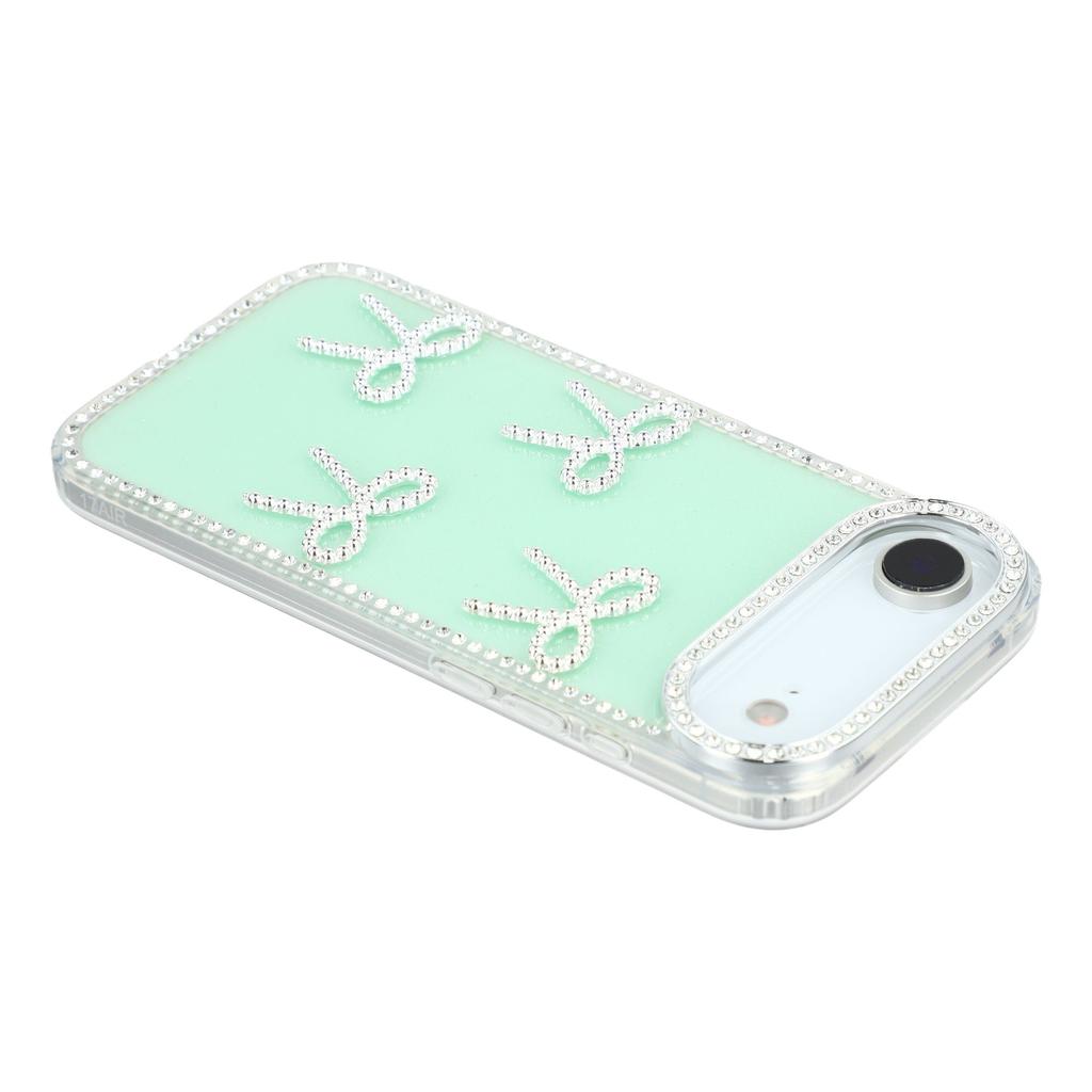 For iPhone Air Case Rhinestone Edge Butterfly Bow Decor TPU+PC IMD Phone Cover