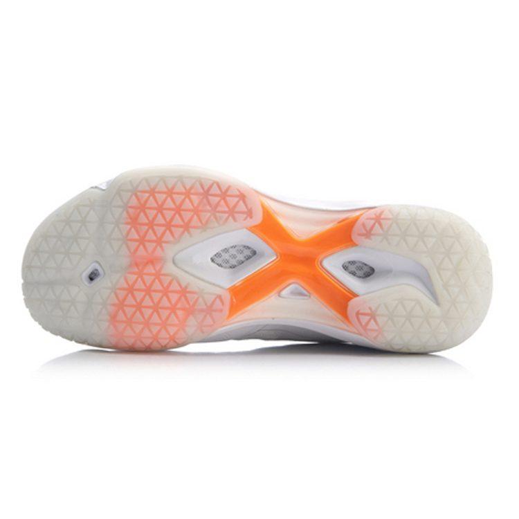 Li Ning Raid 2 Сетчатые Амортизирующие Износостойкие Нескользящие Низкие Бадминтонные Кроссовки Женские Оранжево-Белые AYAP004-3