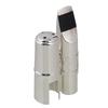 Yibuy Silver #7 Alto Saxophone Mouthpiece with Cap Ligature for E Flat Alto Saxophone