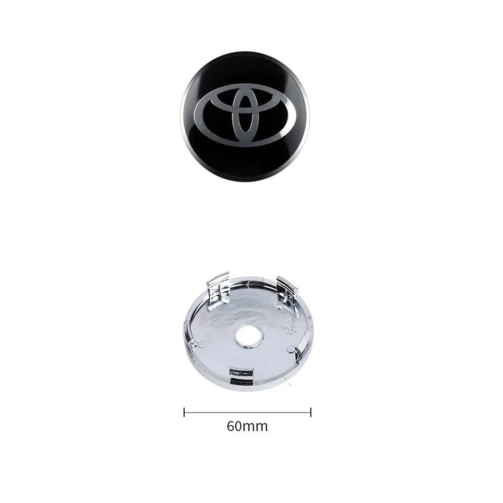 4Pcs 60MM Car Wheel Center Hub Caps Badge Tire Rim Covers For Toyota Fortuner Chr Verso Prius Hiace Yaris TRD Corolla GR Sport