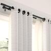 Double Curtain Rod Bracket 2 Pack Metal Curtain Rod Hooks for Wall,Sturdy Curtain Rod Bracket with Screws,Black Wall Mounted Curtain Rod Holders for