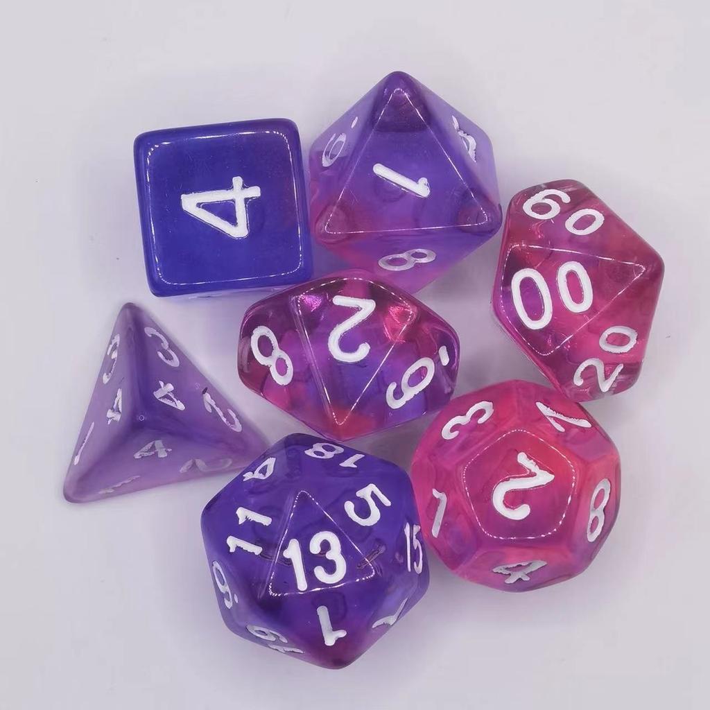 7 шт./лот, многогранные игральные кости из смолы D&D D4 D6 D8 D10 D% D12 D20, многогранные игральные кости TRPG, настольные игры