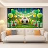 2D 1 party banner featuring a football theme and balloon design suitable for birthday decoration