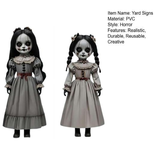 2 шт. Хэллоуинские куклы ужасов, садовые таблички, реалистичные готические садовые колышки, фестивальные жуткие куклы, жуткое украшение для вечеринки