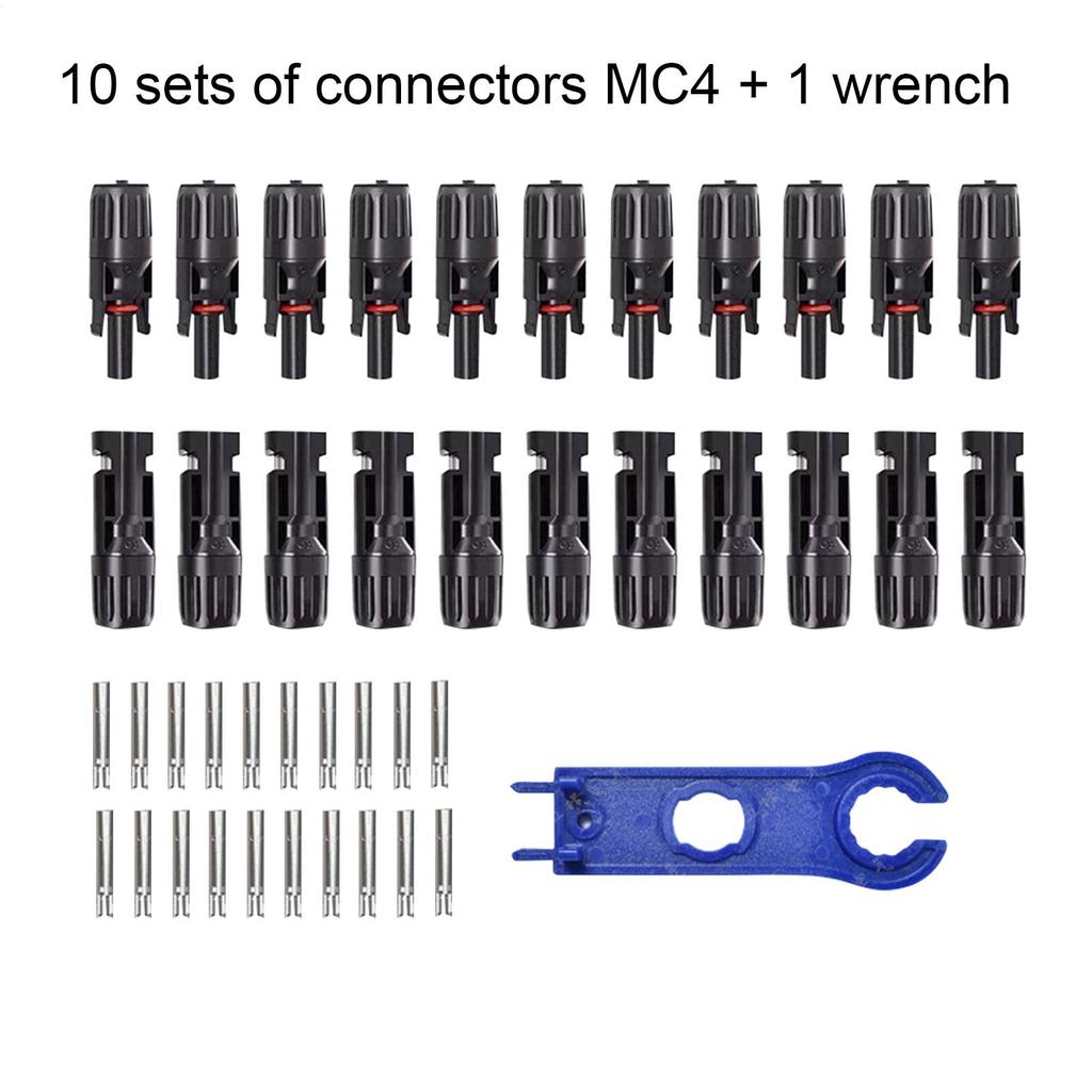 10 Pairs/Lot Solar Connectors with Spanner Waterproof Solar Panel Connector SOLAR PV Connector For Solar Cable