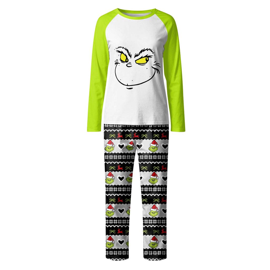 Family Matching Print Sets Pajamas Loungewear Outfits Family Matching Long Sleeve Tops+Pants Set