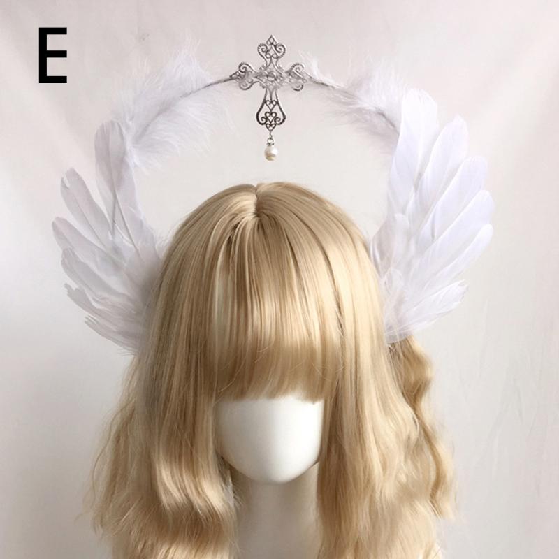 1 комплект Halo Crown Angel Feather Wings головной убор Halo Goddess головной убор KC головной убор аксессуары для головных уборов Готическая Лолита