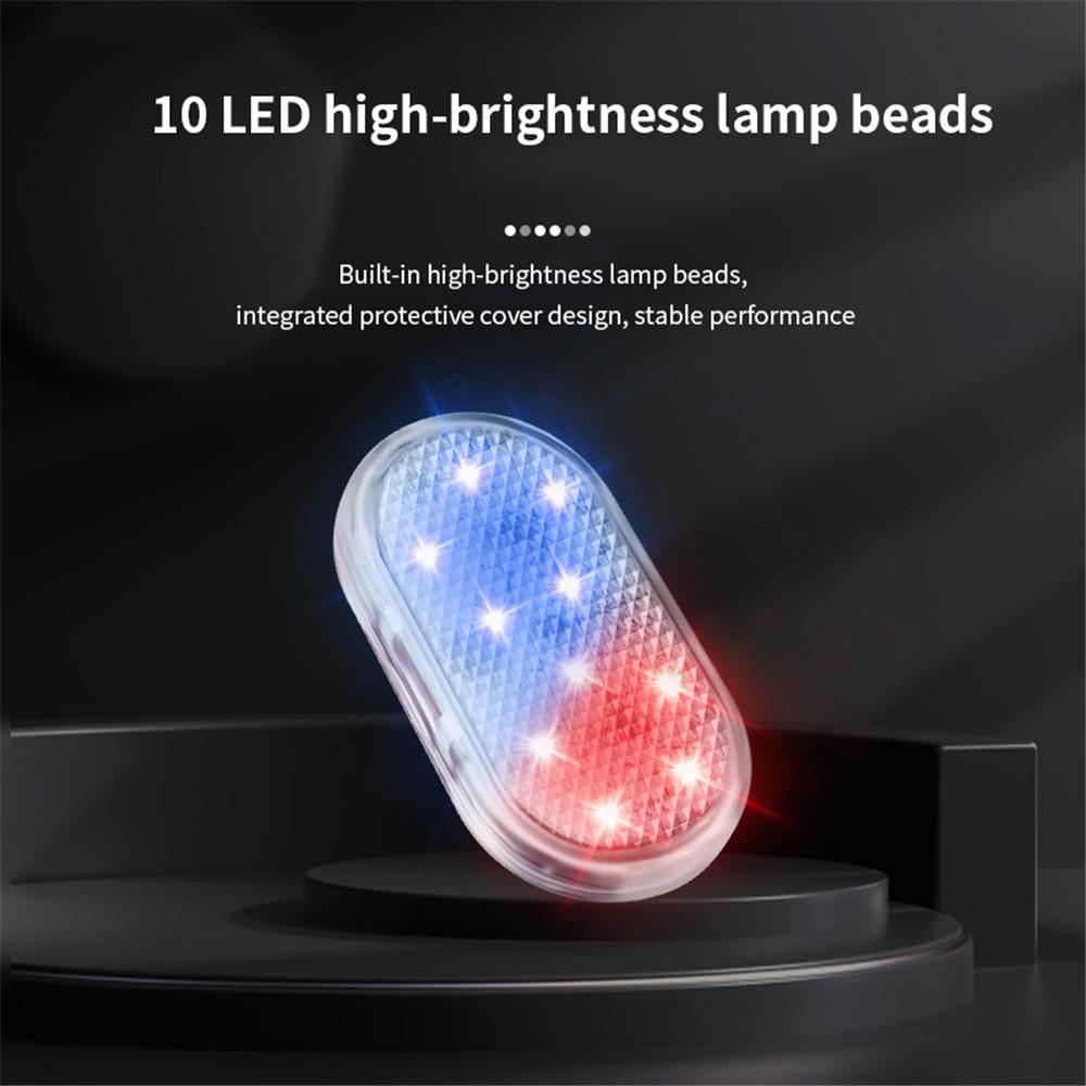 Светодиодный стробоскоп для предотвращения столкновений, красный/синий, безопасный, без проводов, индукционное украшение двери автомобиля, сигнальная лампа против хвоста