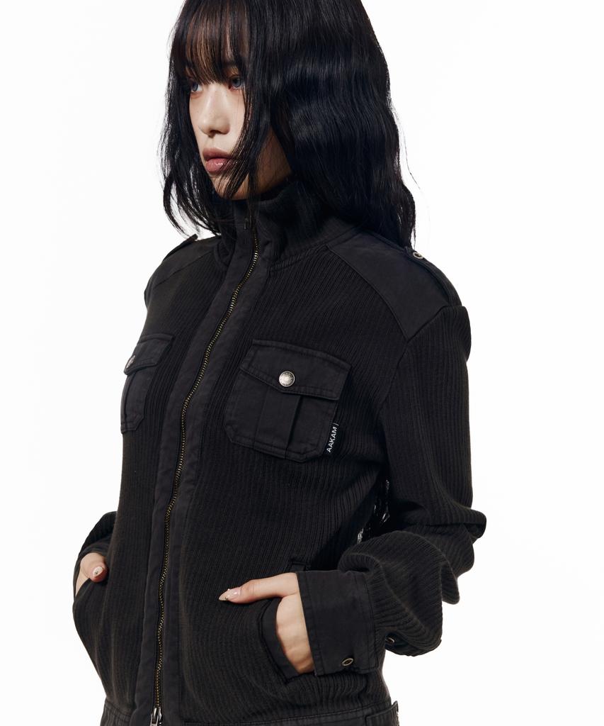 AAKAM Zip-Up Dying Jacket (Black)