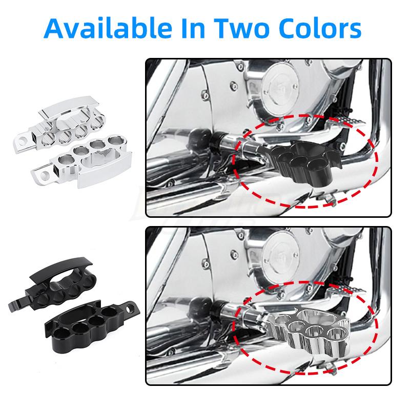 Подножки для мотоцикла, черные хромированные подставки для ног, педали с ЧПУ, подножки для Harley Sportster Softail Dyna Road King Cafe Racer Chopper