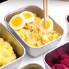Контейнеры для хранения продуктов из нержавеющей стали с крышками, герметичные квадратные коробки для приготовления еды, пригодные для холодильника и духовки, герметичные коробки для ланча Bento без содержания бисфенола А