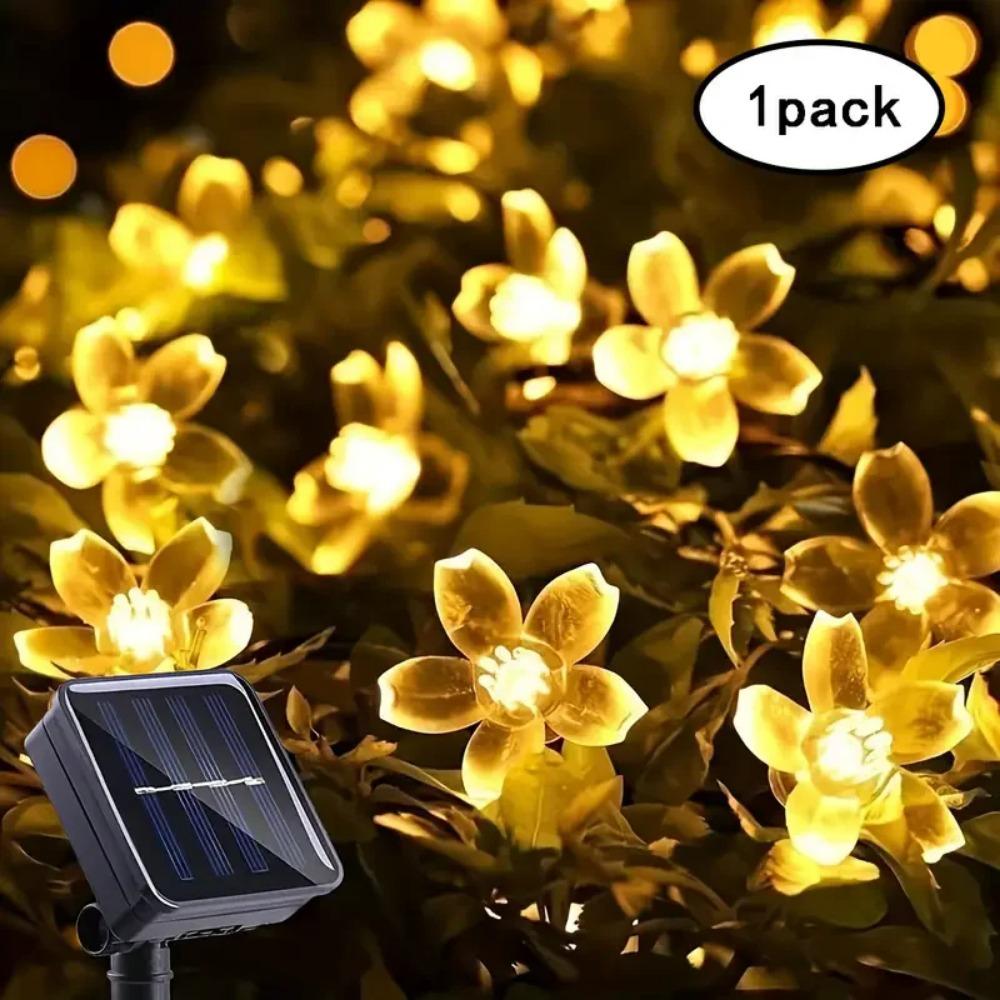 Водонепроницаемая гирлянда Sakura Fairy Solar 5/7M 50LEDs для украшения садовой вечеринки идеи подарков на новоселье рождественское украшение двора