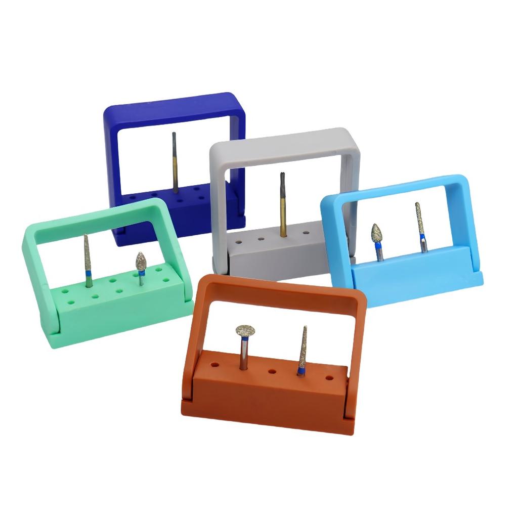 5-гнездовой держатель для боров для стоматологии, высокоскоростная автоклавируемая подставка для боров с дезинфекционной коробкой, органайзер, кейс для хранения стоматологических инструментов