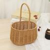Flower Basket with Handle Woven Plant Basket Flower Storage Basket for Home Wedding Garden Decoration