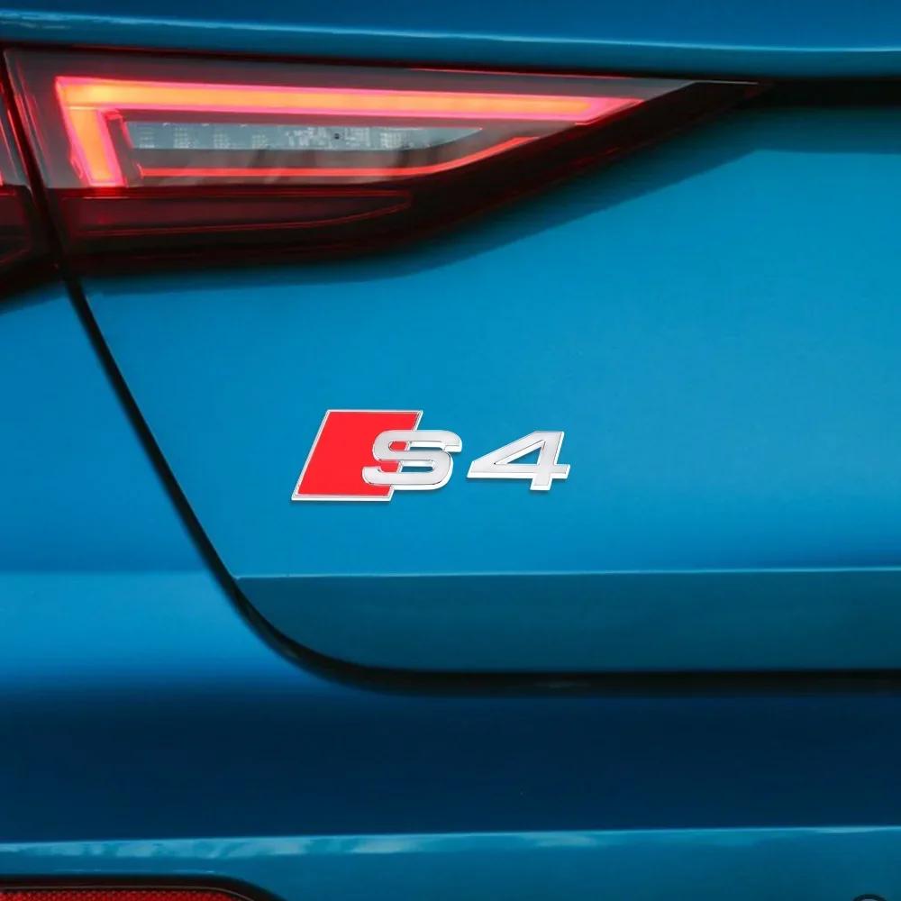 Car Body Rear Trunk ABS Badge S3 S4 S5 S6 S7 S8 Emblem Sticker Decoration Accessories for Hot S A3 A4 B8 8P 8V B6 A5 A6 C7 Q5 R