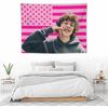 1 шт. Настенный гобелен с американским флагом Nelson Celebrity Pink Веселый настенный декор Бесплатный монтажный комплект в комплекте Идеально для спален Дома