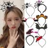 Halloween Headbands Decorative Festive Spider Hair Hoop With Choker Necklace Photo Props Fancy Dress Cosplay Accessories