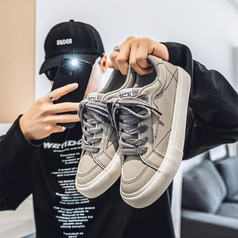 Brand Men Casual Shoes Street Designer Skateboarding Shoes 2025New Spring Breathable Board Shoes for Men Lace Up Sneaker