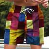 Pattern Beach Pants Men's Quick Drying Five Minute Swimming Pants Men's Hot Spring Double-layer Men's Beach Pants