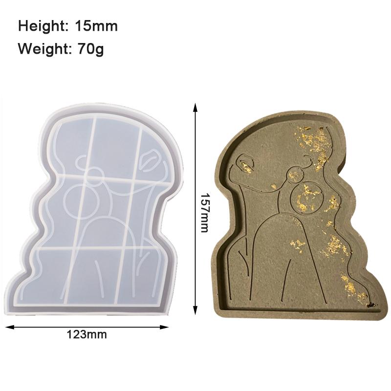 DIY Irregular Storage Tray Silicone Mould DIY Cushion Plate Gypsum Resin Mold Jewelry Storage Box Drip Mold Home Decoration Rrt