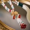Pearl Horse Face Skirt Necklace Tang Ming Song Dynasty Long Tassel Necklace  Decoration