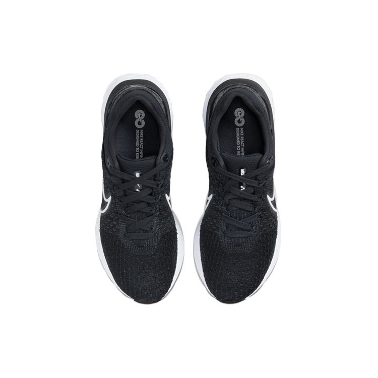 Nike React Infinity Run Flyknit 3 Черно-белые женские кроссовки DD3024-001