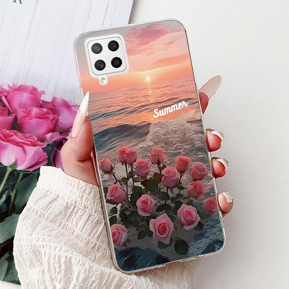Чехол для Samsung Galaxy A22 4G Цветы Расписной Чехол Мягкий Тонкий Чехол для Телефона Для Samsung A22 A 22 Galaxy A42 5G Чехлы Сумки