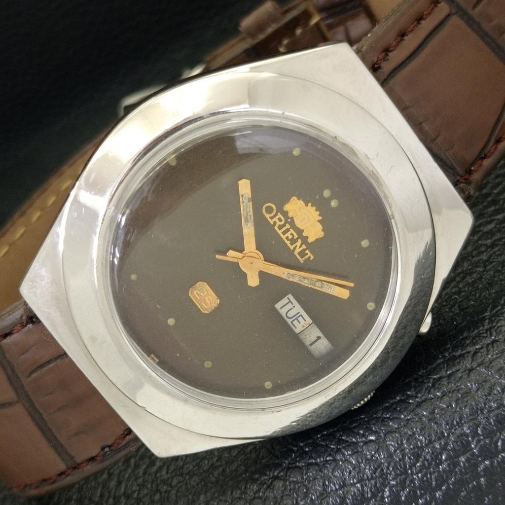 Б/У ORIENT AUTOMATIC JAPAN 46961 МУЖСКИЕ ЧАСЫ DAY&DATE ОРИГИНАЛЬНЫЙ ЦИФЕРБЛАТ A432329-2 R111-a432329