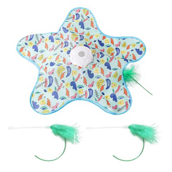 Интерактивная игрушка для кошек, перезаряжаемая, активируемая прикосновением, игрушка для котят «Прятки», 3 режима скорости, вращающийся плюшевый хвост для упражнений и развлечений домашних кошек