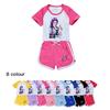 Kids Girls Anime Cartoon POP Singer Super Star Zoey Rumi Mira Print Short Sleeves T-Shirt Shorts Pants Casual Clothes Set