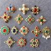 Creative Retro Baroque Style Gemstone Brooch Luxury Palace Party For Women Clothing Accessories Brooches Holiday Gifts