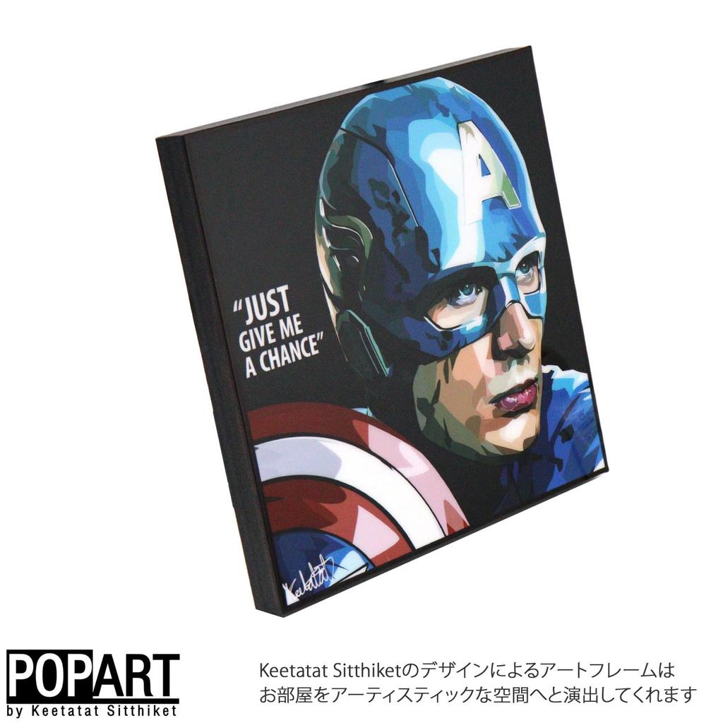 Арт-рамка Капитан Америка Marvel Товары MARVEL Искусство KEETATAT SITTHIKET Поп-арт-рамка Marvel Comics Американские комиксы Супергерой зарубежный постер Панель