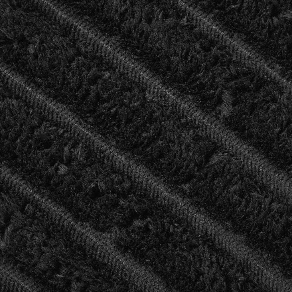 Throw Blanket Black 150 x 130 cm Fleece