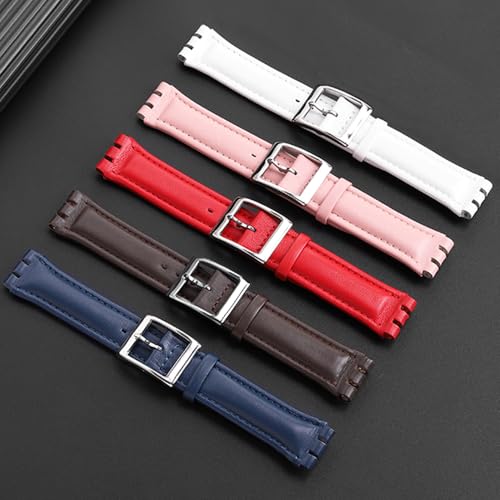 Ремешок для часов ZHUOLEI Swatch, 17 мм/19 мм [Включает 3 шпильки, инструмент для снятия шпилек и коробку] (A-Синий, 19мм)